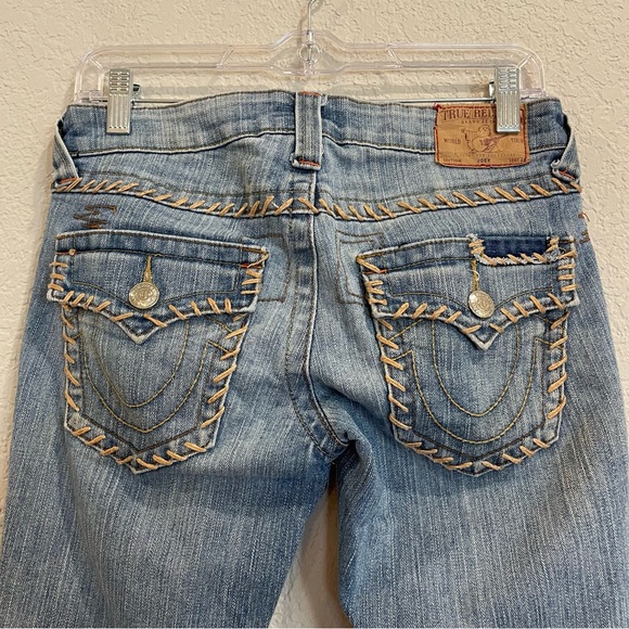 True Religion Joey Vintage Y2K Jeans with Whipstitch Back Pockets - Tall Inseam - Picture 3 of 5